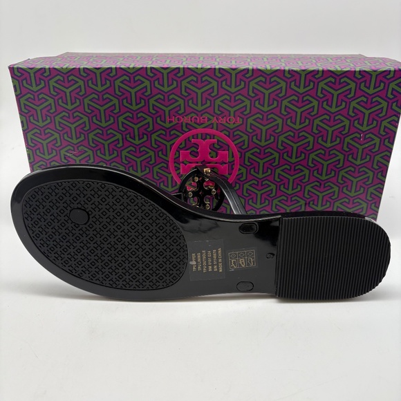 TORY BURCH Mini Miller Jelly Sandals Enamel Black - Picture 4 of 5